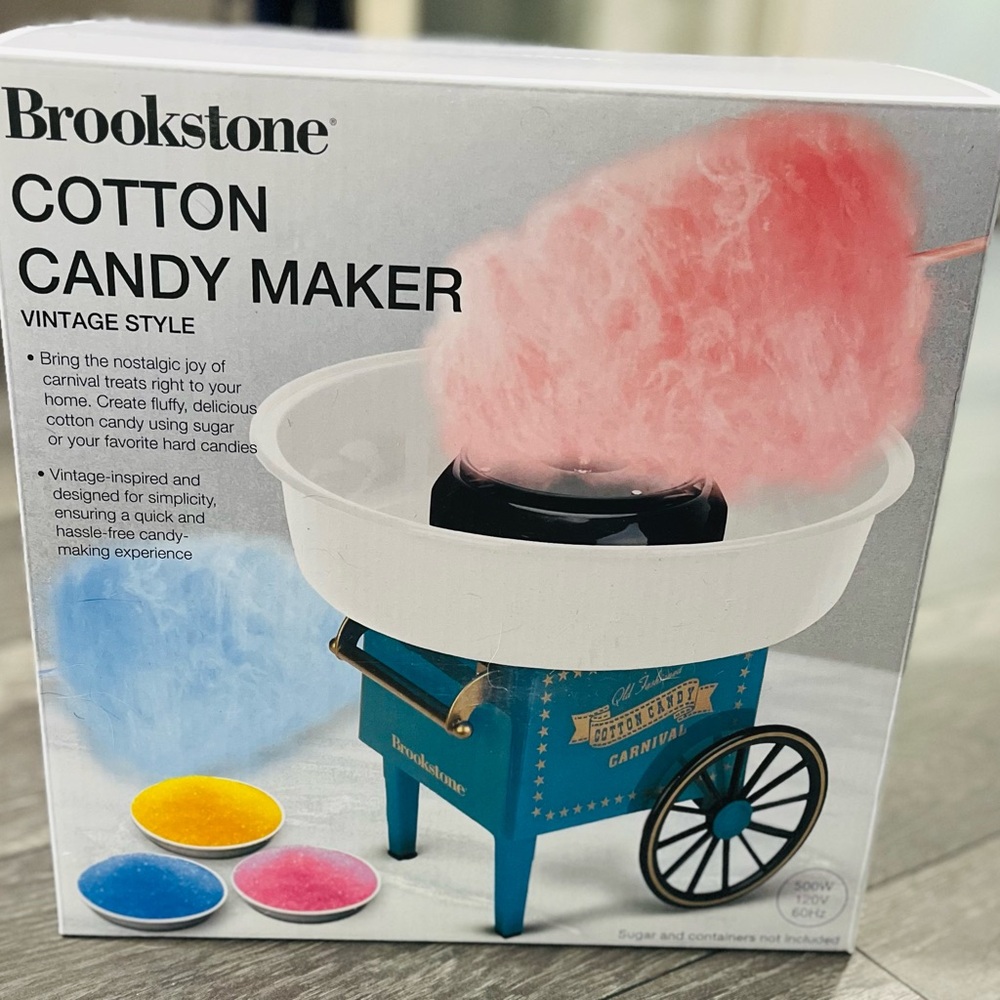 Brookstone Blue and White Cotton Candy Maker Vintage Style